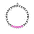 Heureux | Argent | Violet Turquoise | Bracelet d'expression de pierres précieuses